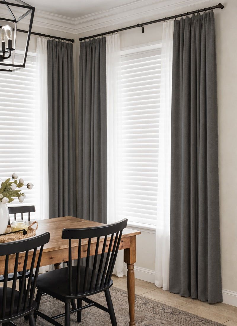 Linen Blend Curtains Natural Style