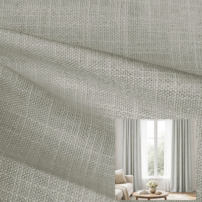 Grey Linen Blend｜Linen curtain fabric sample｜F2222S-13
