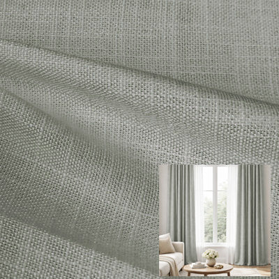 Platinum Grey Blend｜Linen curtain fabric sample｜F2222S-16