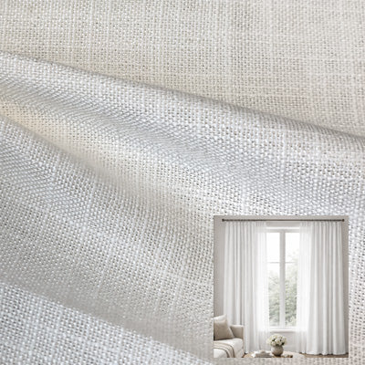 Silver Mist Linen｜Linen curtain fabric sample｜F2222S-2