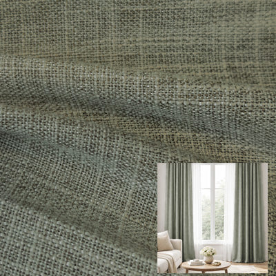 Graphite Grey Blend｜Linen curtain fabric sample｜F2222S-17