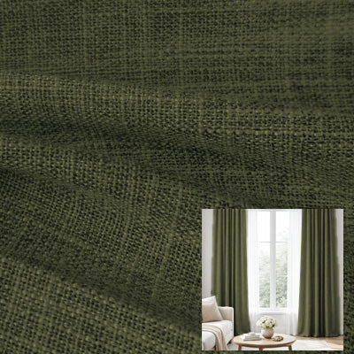 Evergreen Linen｜Linen curtain fabric sample｜F2222S-22