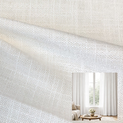 Ivory Linen Blend｜Linen curtain fabric sample｜F2222S-12