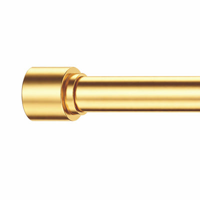 Modern Cylinder Finial for Extendable Gold Curtain Rod – Luxury Drapery Solution (USA, Canada, EU)