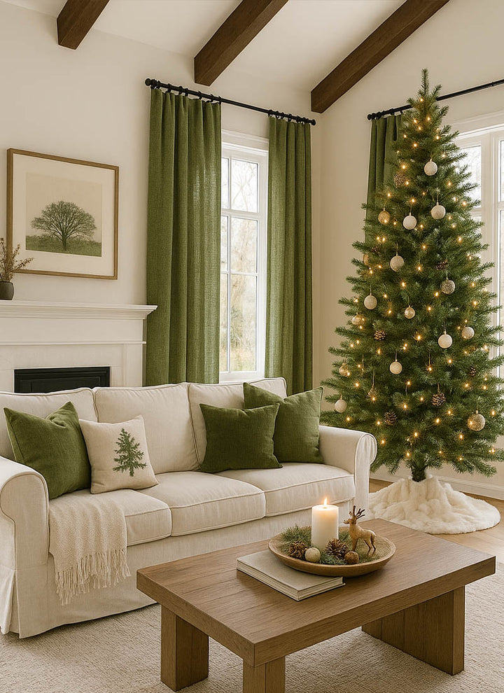 Natural Linen Colorful Curtains