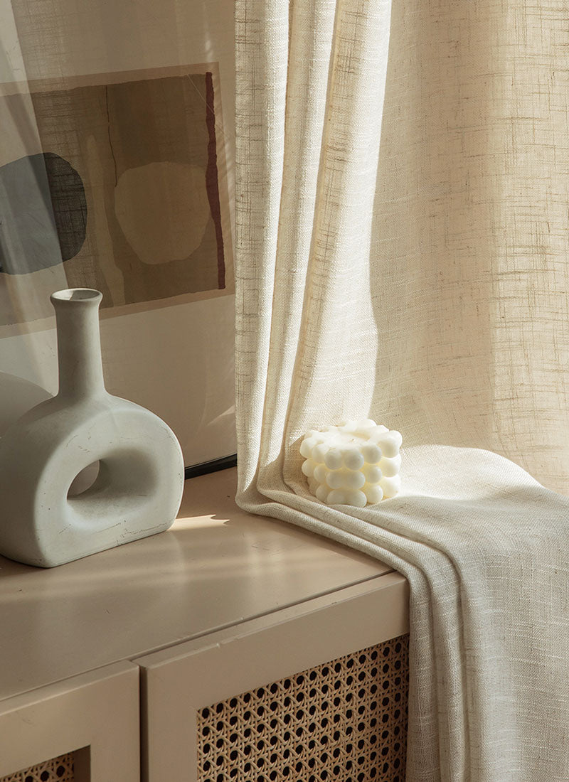 Semi-blackout Curtains For Homestays, New Linen Curtains