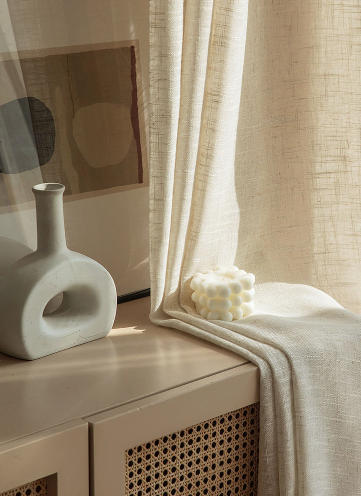 Semi-blackout Curtains For Homestays, New Linen Curtains