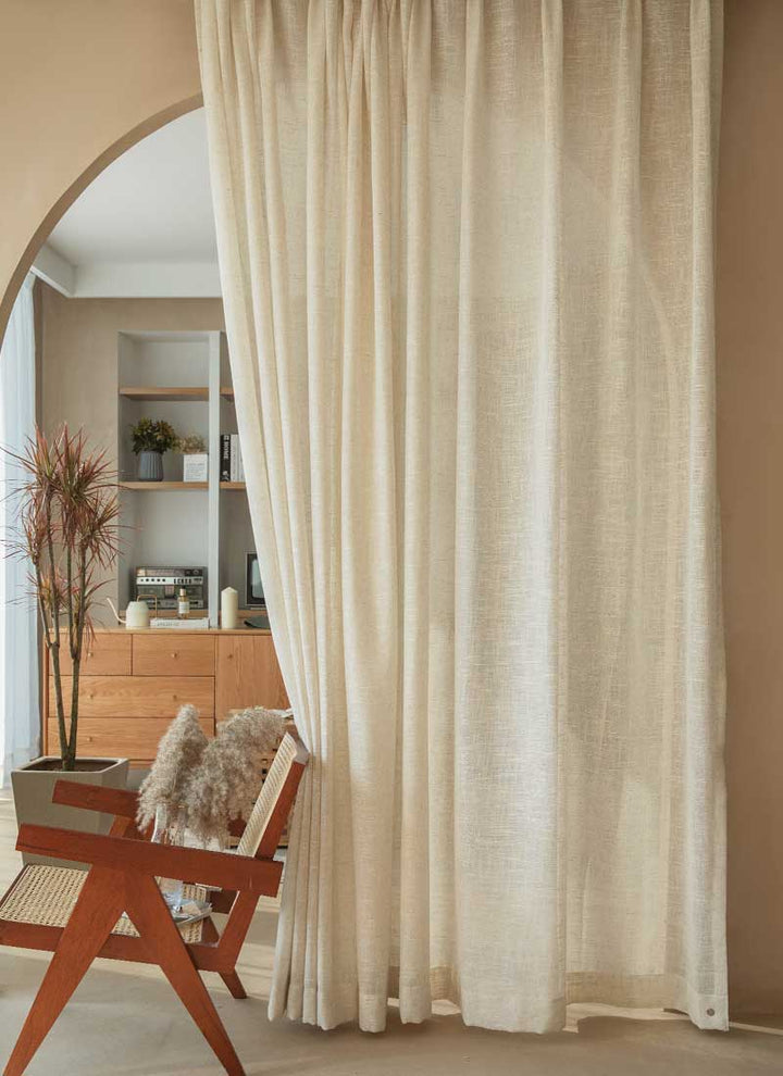 Semi-blackout Curtains For Homestays, New Linen Curtains