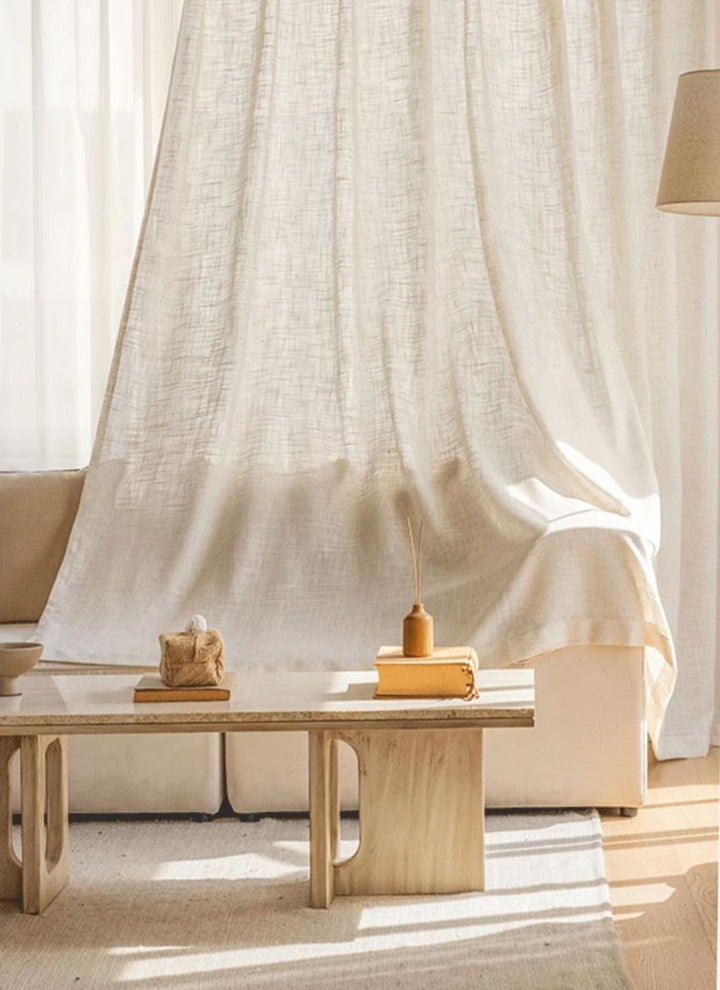 Semi-blackout Curtains For Homestays, New Linen Curtains