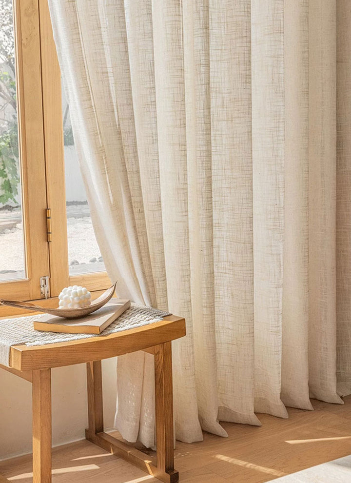 Semi-blackout Curtains For Homestays, New Linen Curtains