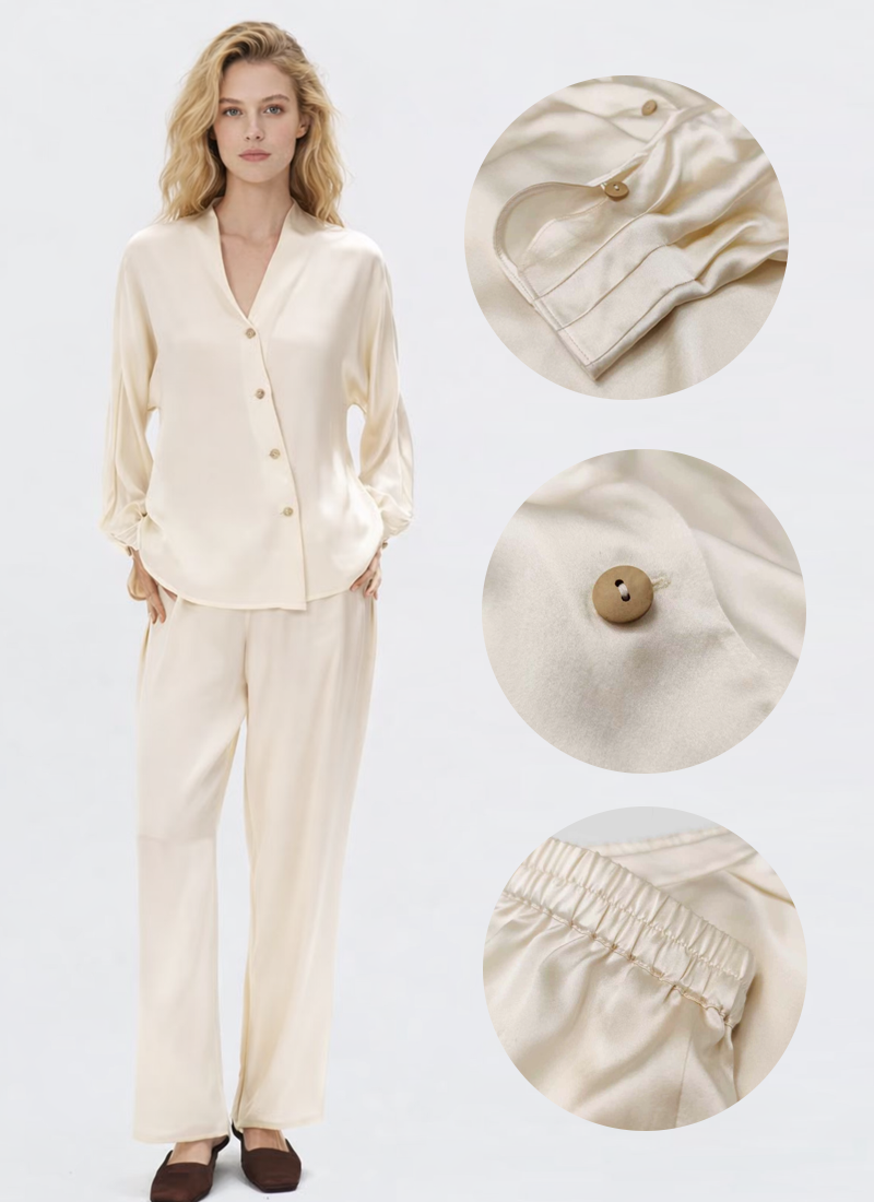 Luxury Silk Loungewear Set – 100% Mulberry Silk for Ultimate Comfort