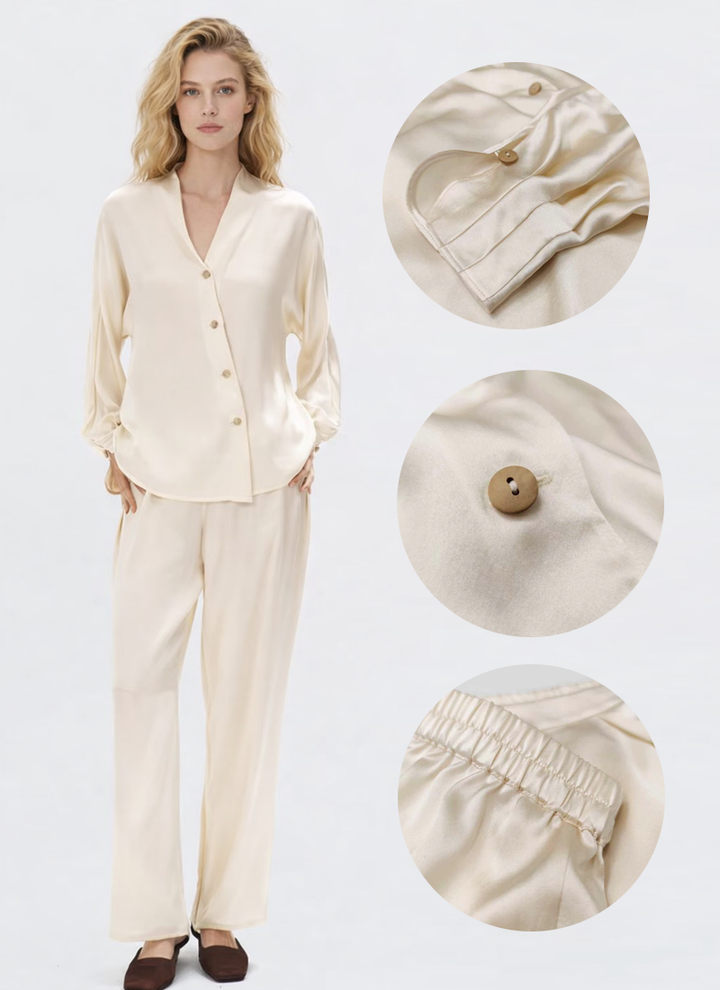 Luxury Silk Loungewear Set – 100% Mulberry Silk for Ultimate Comfort