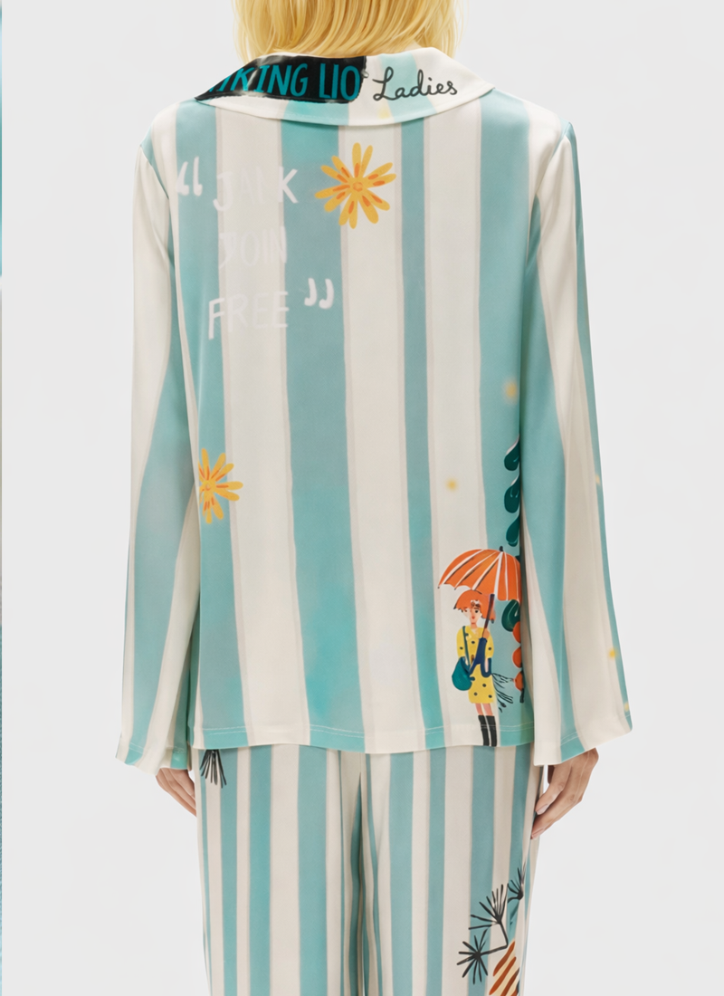 Dopamine Pajamas Set in 100% Mulberry Silk