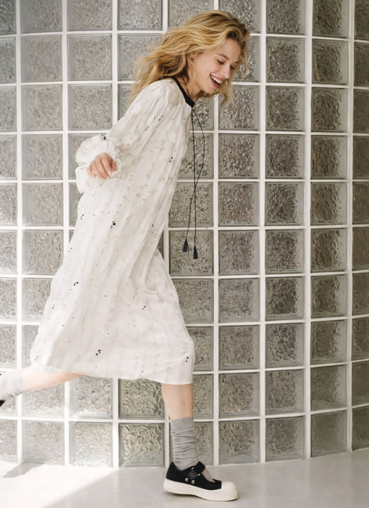 Silk Panda Pajama Dress