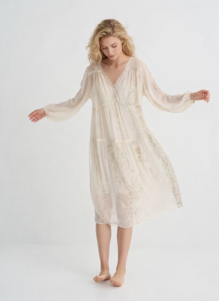 Romantic Silk Loungewear Dress