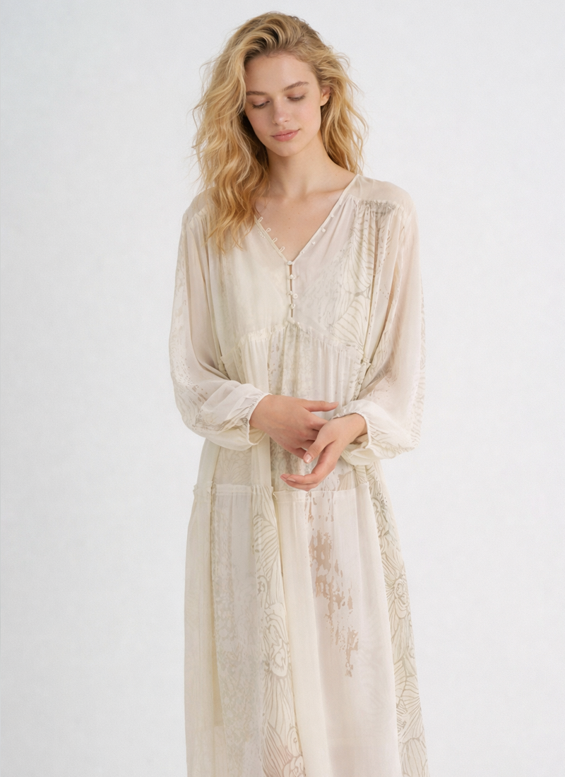 Romantic Silk Loungewear Dress