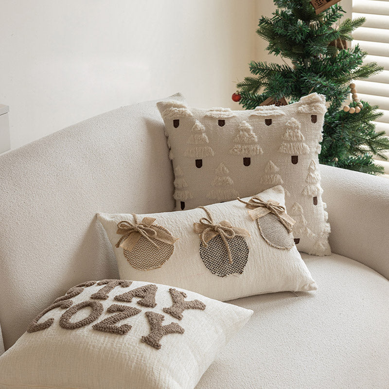 Maillard Tone Throw Pillow – Cozy Christmas Warm Décor