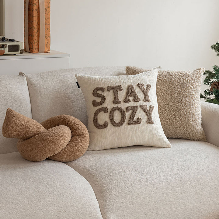 Maillard Tone Throw Pillow – Cozy Christmas Warm Décor