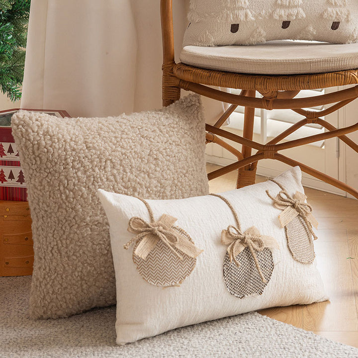 Maillard Tone Throw Pillow – Cozy Christmas Warm Décor