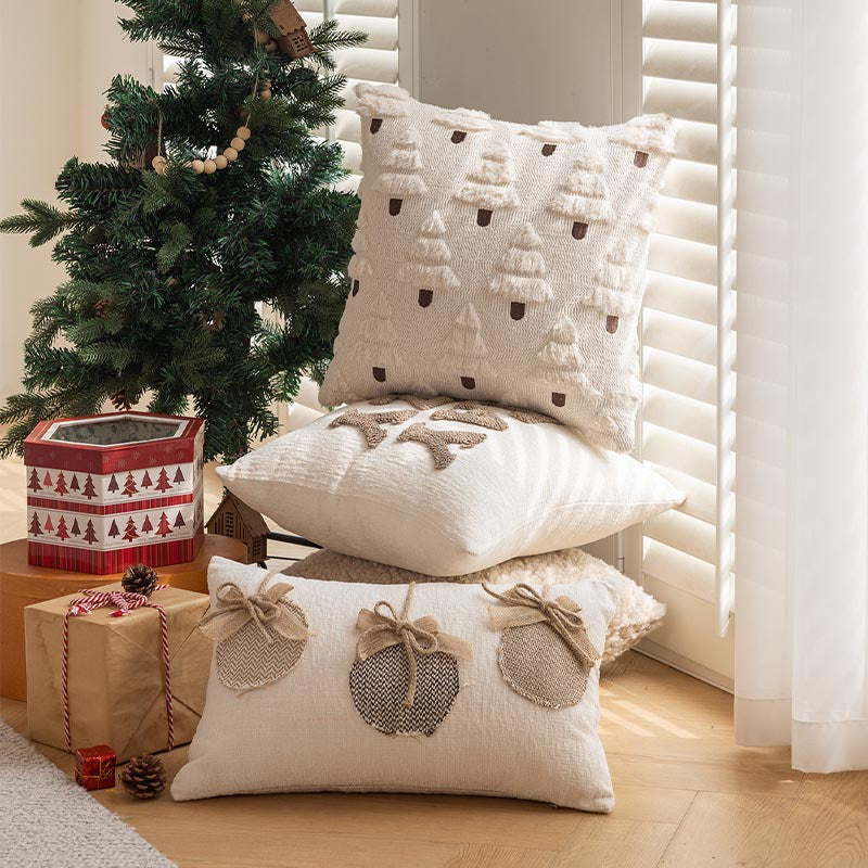 Maillard Tone Throw Pillow – Cozy Christmas Warm Décor
