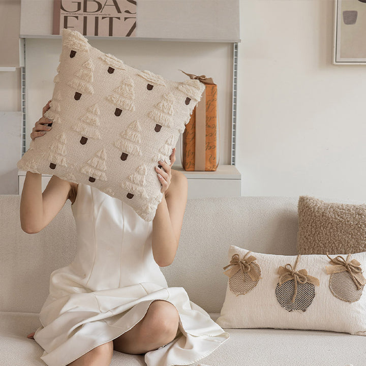 Maillard Tone Throw Pillow – Cozy Christmas Warm Décor