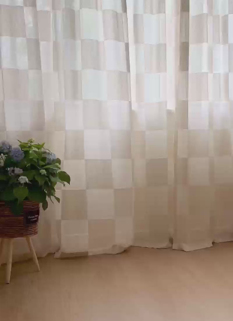Luxury Square Sheer Curtains for Bedroom& Living Room(non customized)