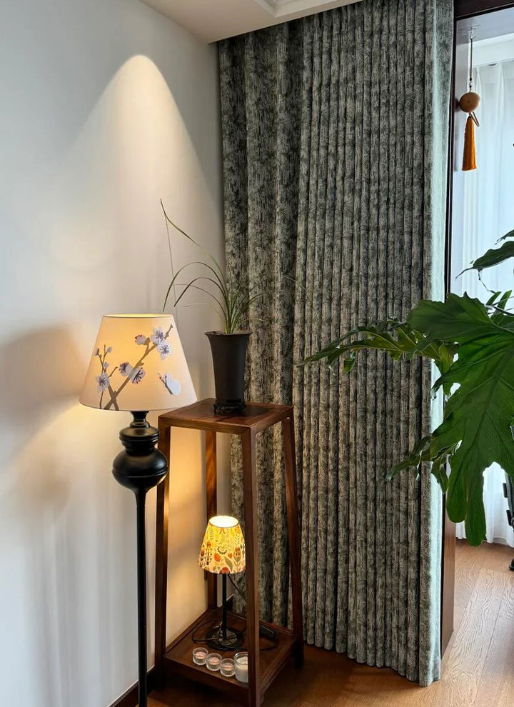 Boho Chic Palm Print Blackout Curtains for Bedroom & Living Room