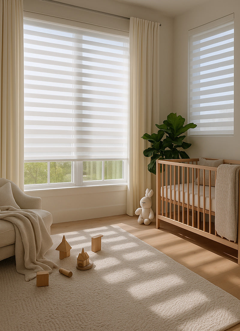 Radiant Sheer Zebra Curtains in Solid Hues(noncustomized)