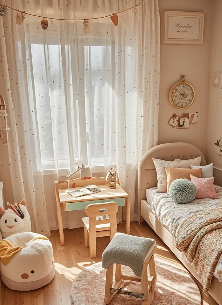Rainbow Sugar Beans curtains – customized for children’s rooms
