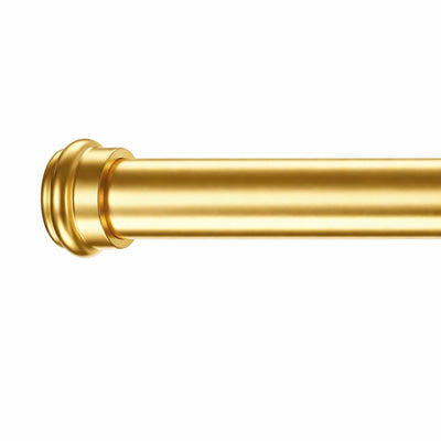 Ridged Cylinder Finial for Extendable Gold Curtain Rod – Elegant Drapery Hardware (US, UK, EU)