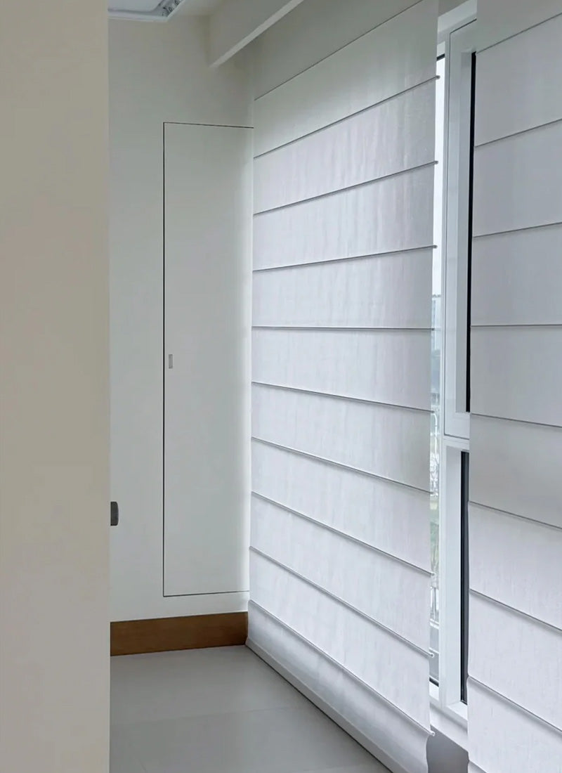 Stylish Half Blackout Roman Drapes for Contemporary Living Spaces