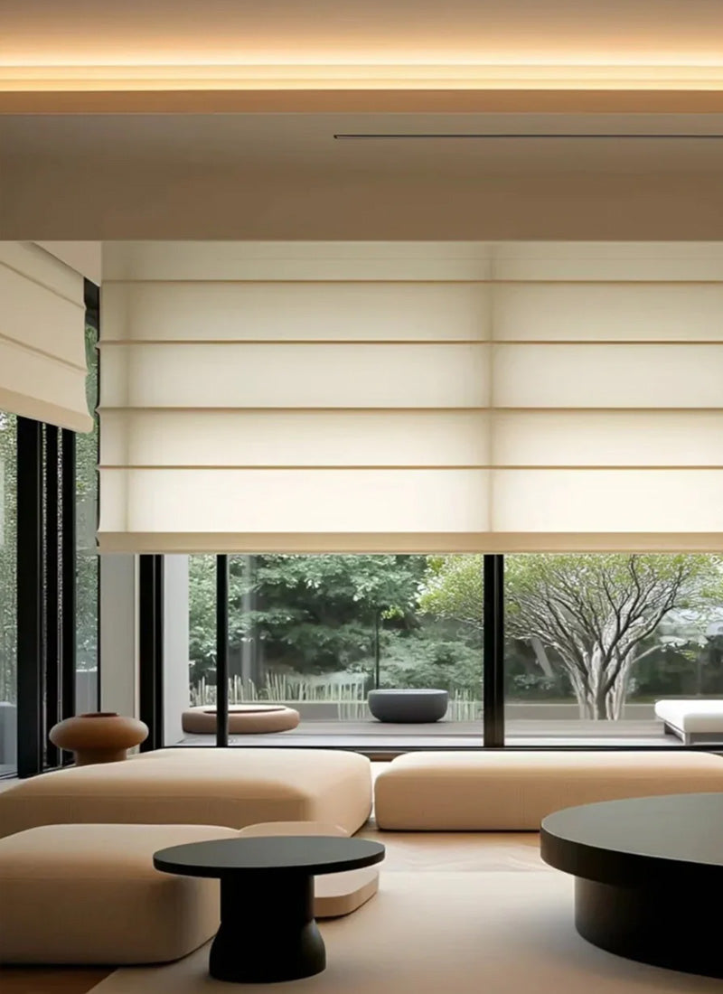 Stylish Half Blackout Roman Drapes for Contemporary Living Spaces