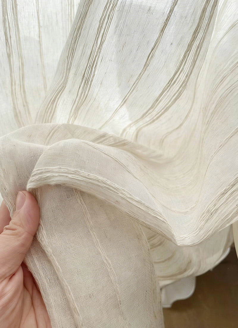 Customizable Linen Sheer Curtains for Living Room