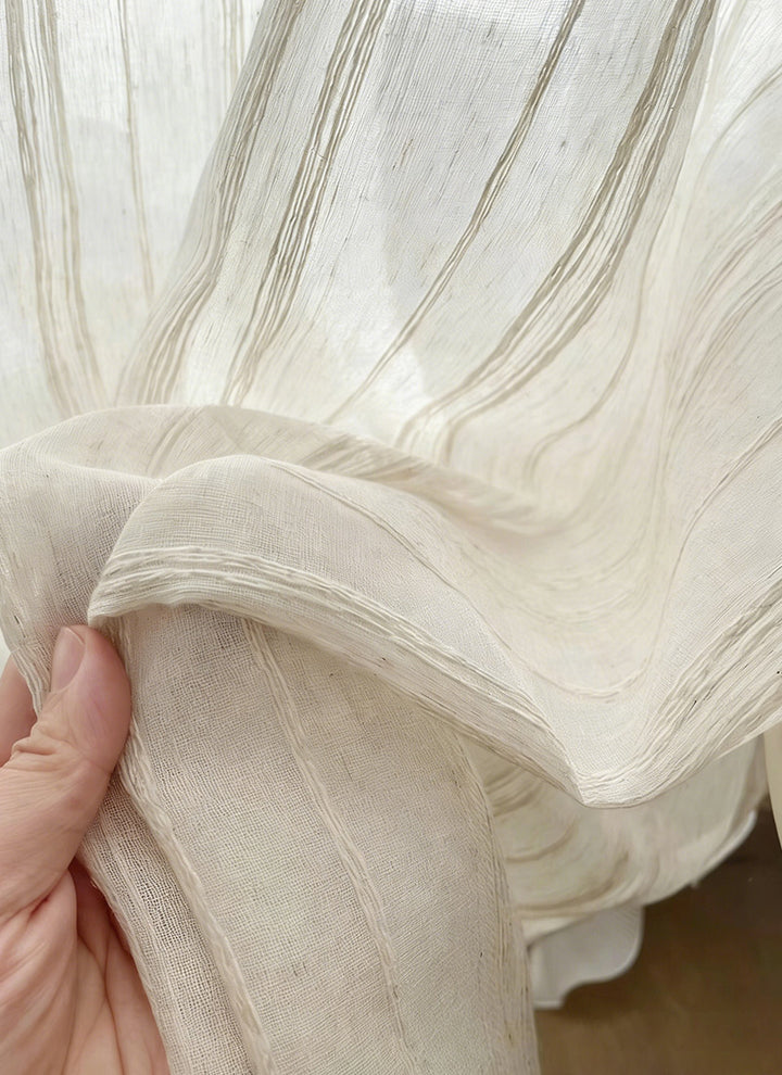 Customizable Linen Sheer Curtains for Living Room