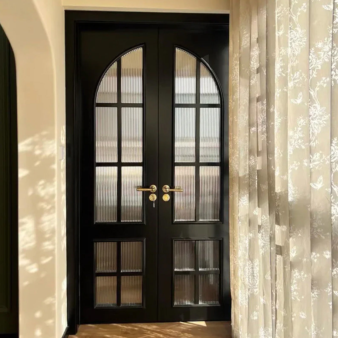 Beige French Romantic Rose Cutout Pattern Gauze Curtain – Elegant Sheer Drapes for Entryway Decor (North America, Europe)