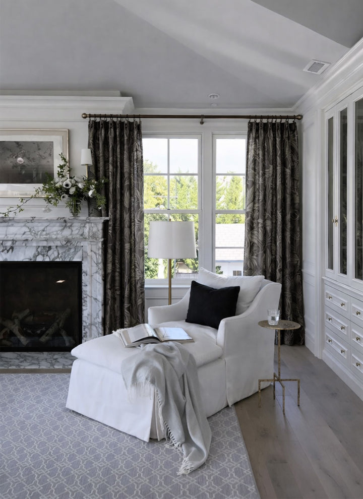 Privacy Sheer Curtains – Botanical Fern Pattern Light Filtering Drapes