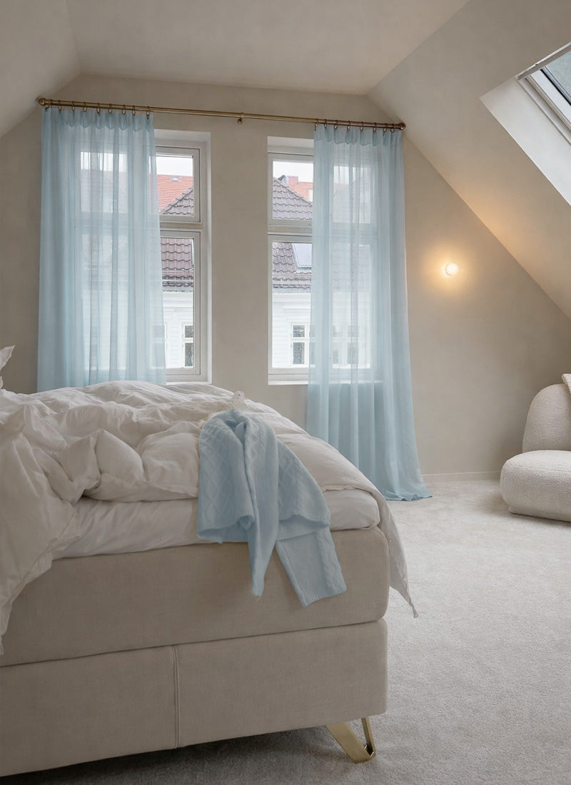 French Sheer Drapes Sheer Curtain for Living Room