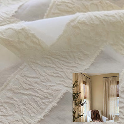 Sand Square| Sheer curtain fabric sample