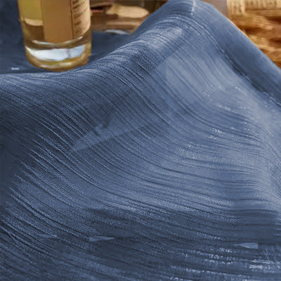 Dark Blue Flowing ｜Sheer curtain fabric sample