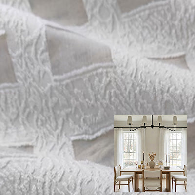 White Square| Sheer curtain fabric sample