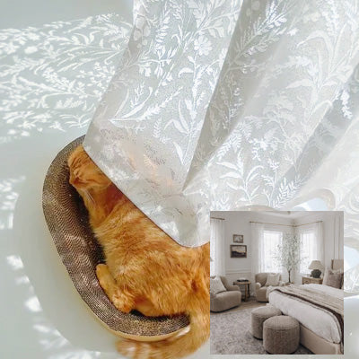 Moon Branch Shadow｜Sheer curtain fabric sample｜