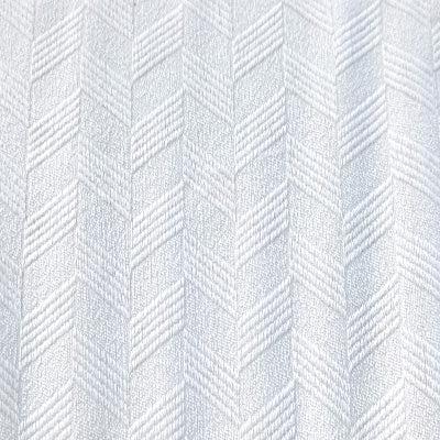 white sheer curtain fabric with chevron textured pattern