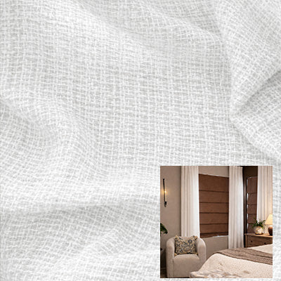 Crisp White Sheer｜Sheer curtain fabric sample｜F2213S-1