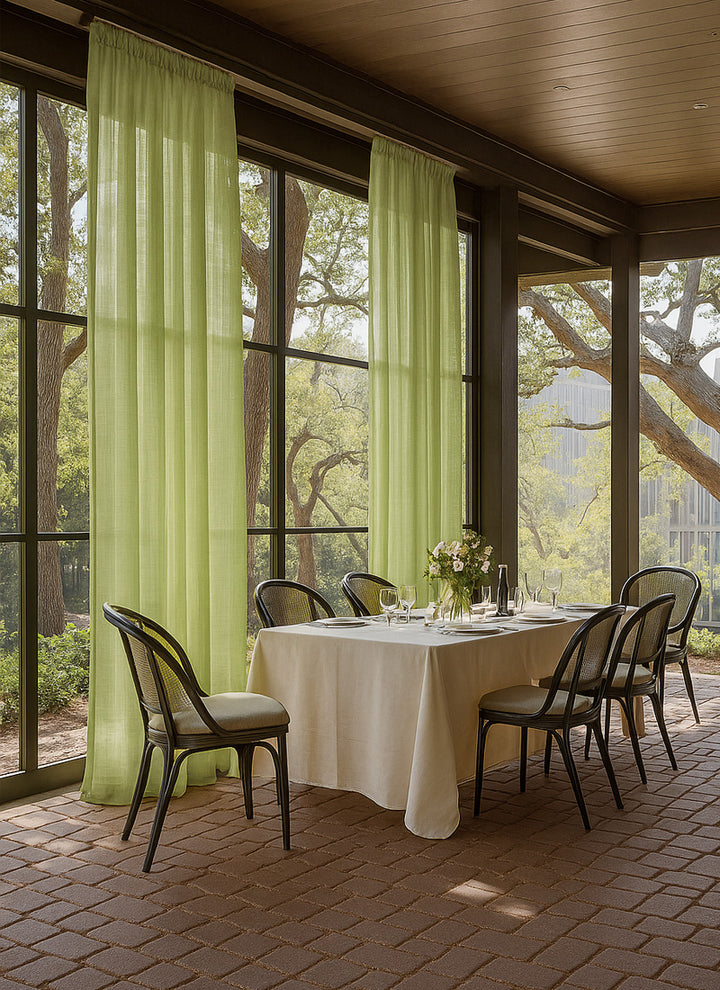 Dreamy Sheer Curtains for Living Room Woven With Golden Thread