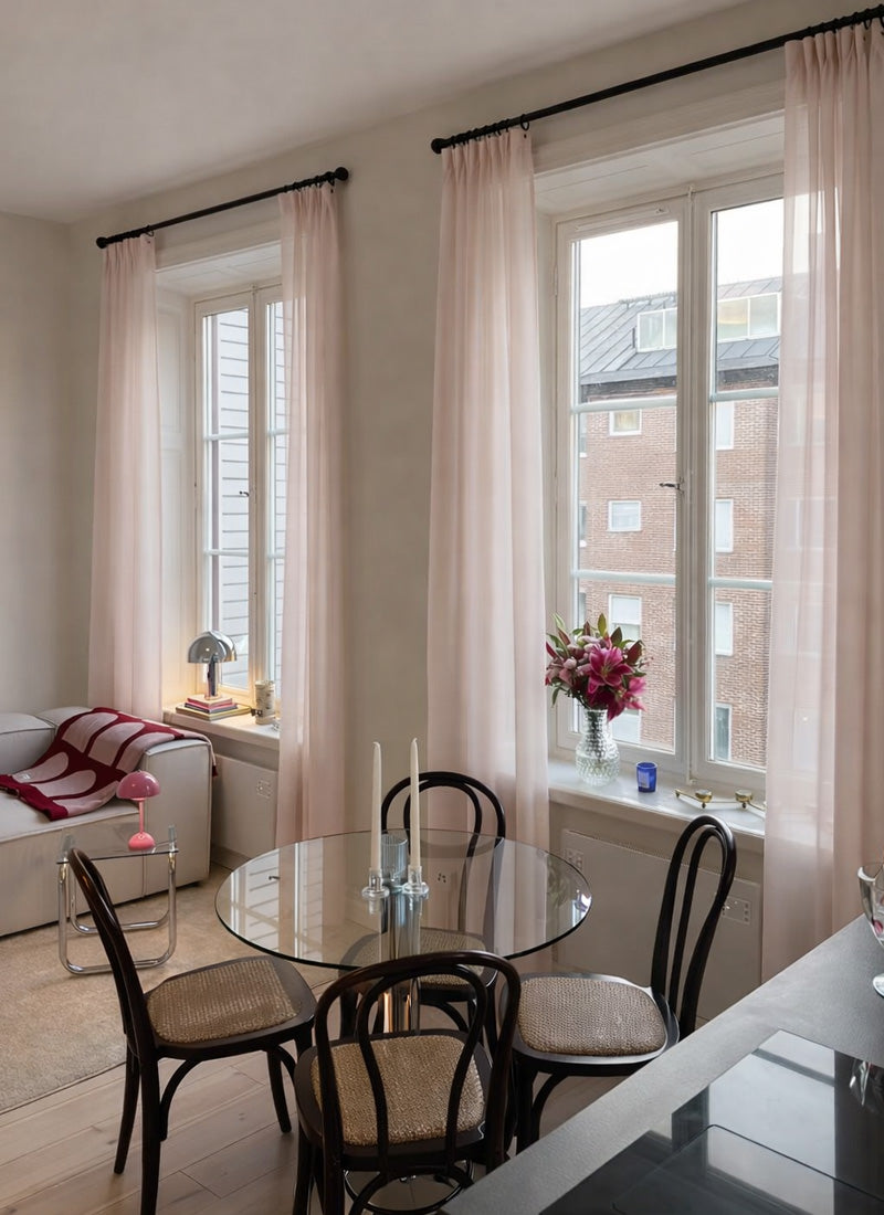 French Sheer Drapes Sheer Curtain for Living Room