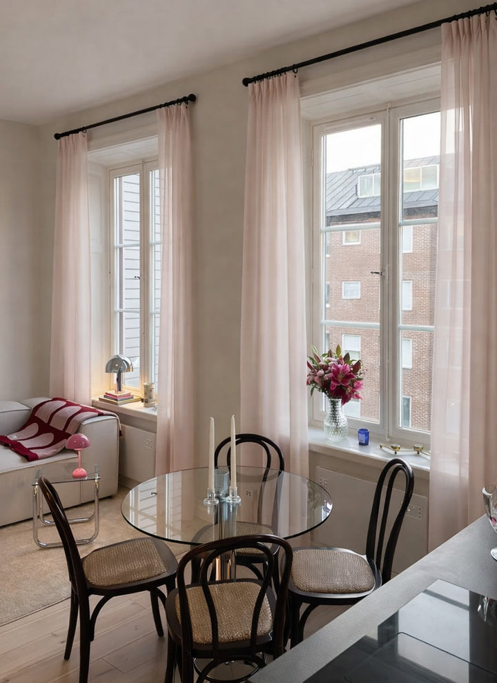 French Sheer Drapes Sheer Curtain for Living Room