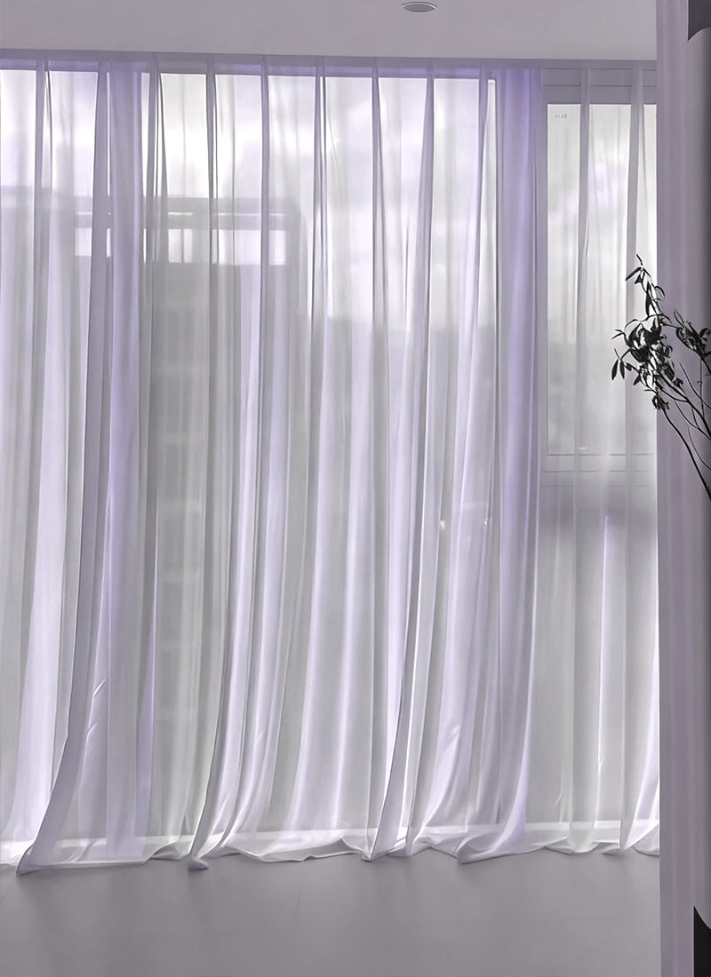 Semi Sheer Curtains With Flowing Yarn