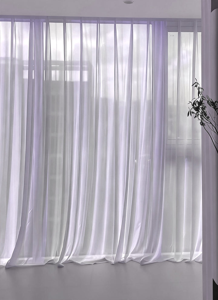 Semi Sheer Curtains With Flowing Yarn