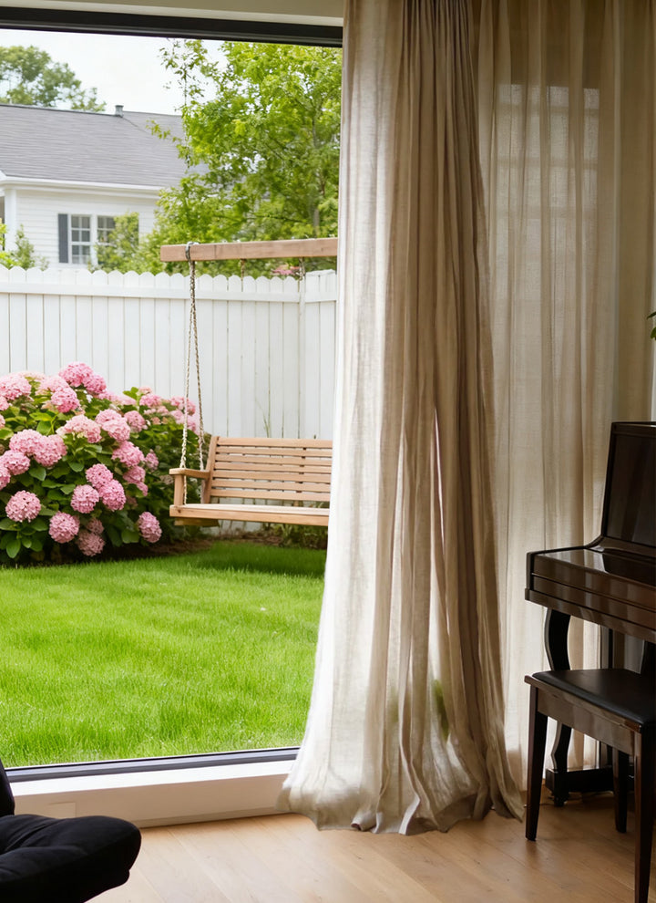Natural Linen Colorful Curtains