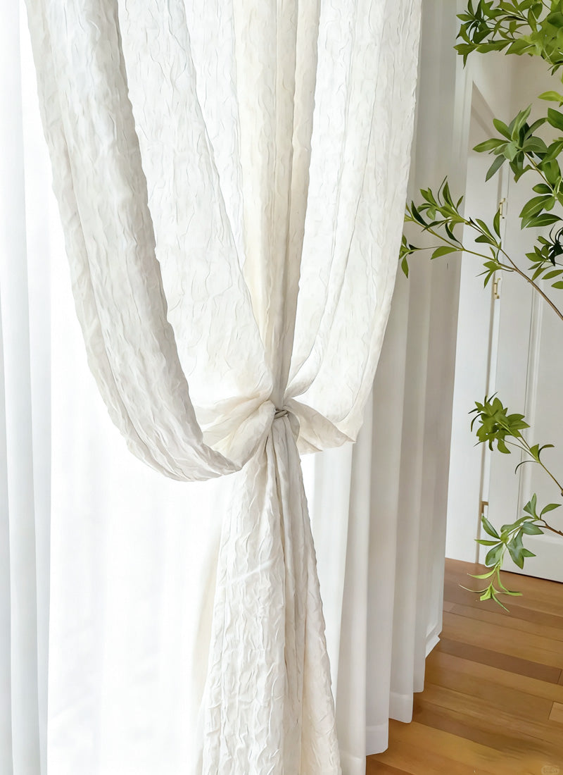 ‌Elegant Pleated Sheer Curtains